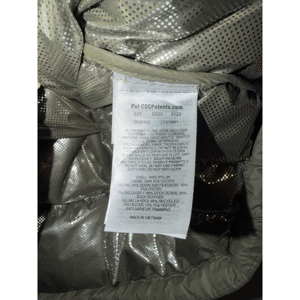 Columbia Down Puffer Jacket Mens Medium Green Full Zip - Picture 6 of 7